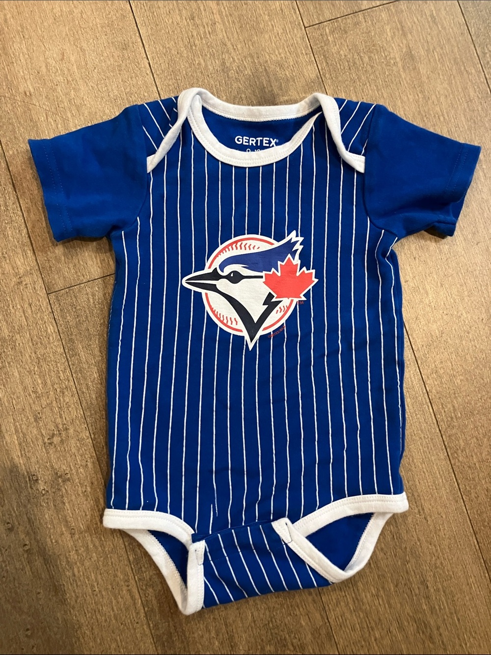 Gertex Royal Blue Pinstripe Toronto Blue Jays Infant Bodysuit